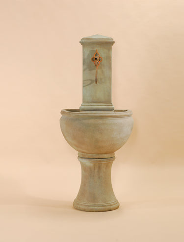 Modena Wall Outdoor Cast Stone Garden Fountain with Optional Rustic Spout – Country Charm Meets Timeless Craftsmanship